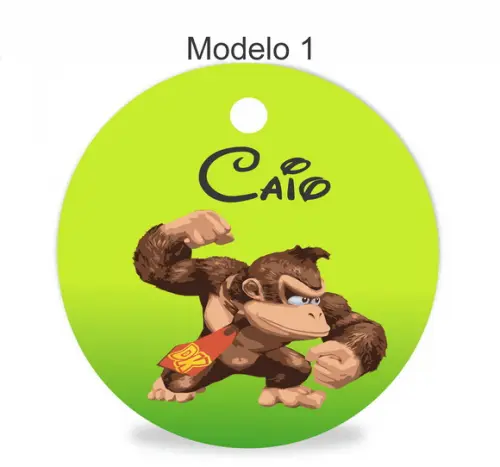 Tag Redonda (sem Cordão)-donkey Kong