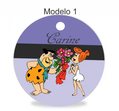 Tag Redonda (sem Cordão)-fred Flintstone