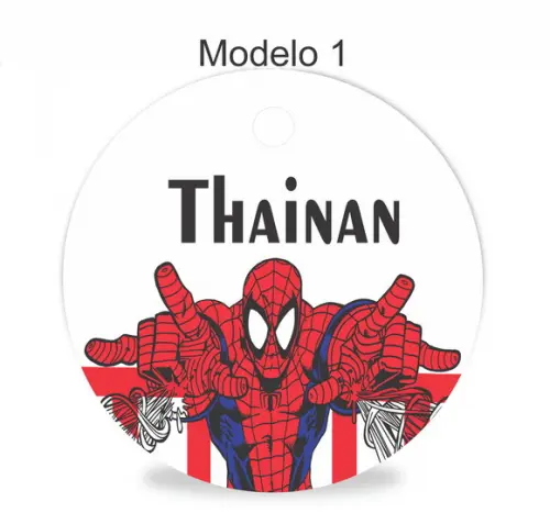 Tag Redonda (sem Cordão)-homem Aranha