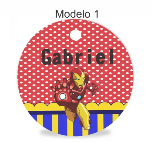 Tag Redonda (sem Cordão)-homem de Ferro