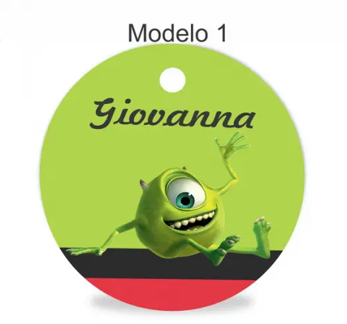 Tag Redonda (sem Cordão)-mike Wazowski