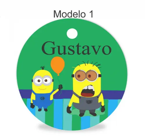 Tag Redonda (sem Cordão)-minions