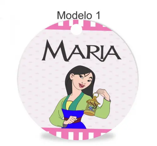 Tag Redonda (sem Cordão)-mulan