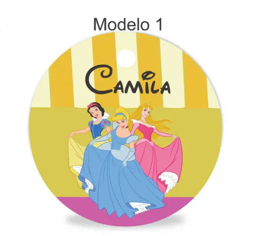 Tag Redonda (sem Cordão)-princesas