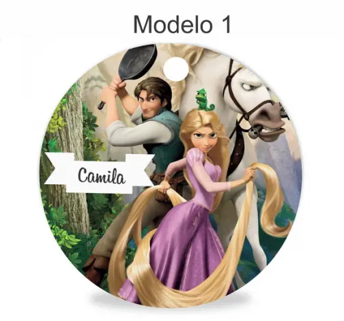 Tag Redonda (sem Cordão)-rapunzel