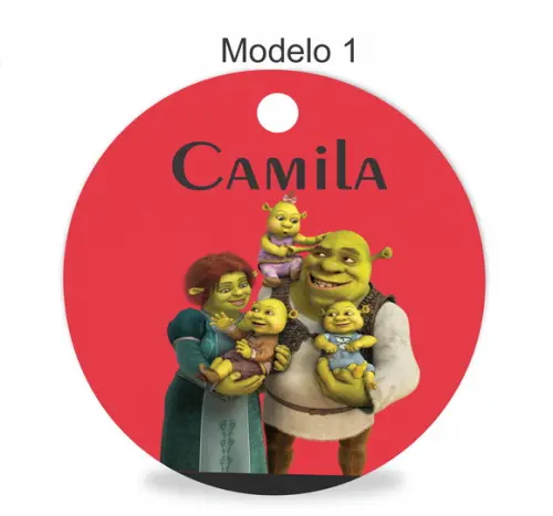 Tag Redonda (sem Cordão)-shrek