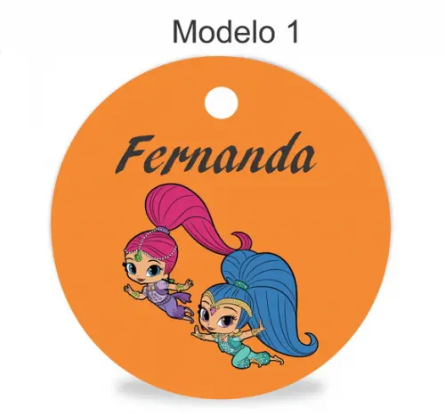 Tag Redonda (sem Cordão)-shimmer Shine