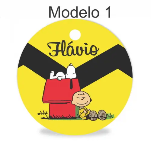 Tag Redonda (sem Cordão)-snoopy