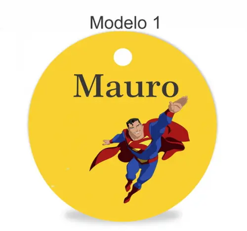 Tag Redonda (sem Cordão)-super Homem