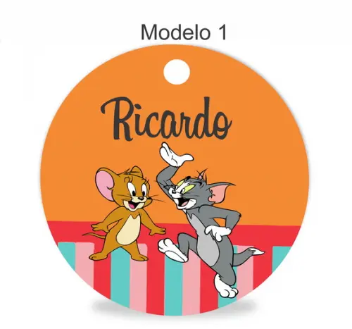 Tag Redonda (sem Cordão)-tom e Jerry