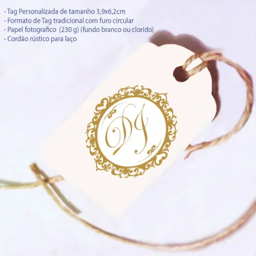 Tag Tradicional - Monograma#9