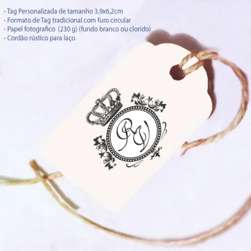 Tag Tradicional - Monograma#8