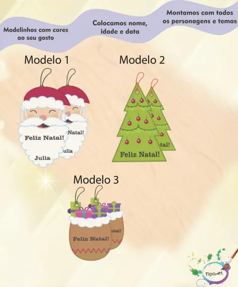 Tags com cordão-Natal