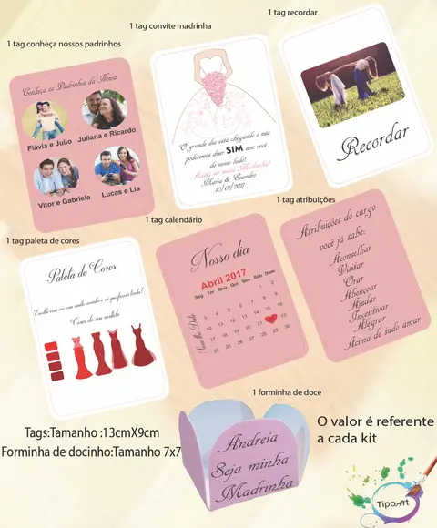 Tags Kit Madrinhas