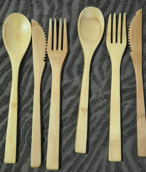 Talheres de Bambu-kit com 100 de Cada-pronta Entrega