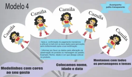 Topper - Mulher Maravilha