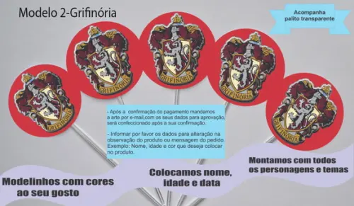 Topper -brasões Hogwarts