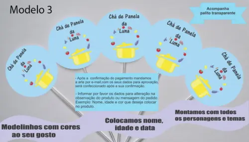 Topper -chá de Cozinha/panela