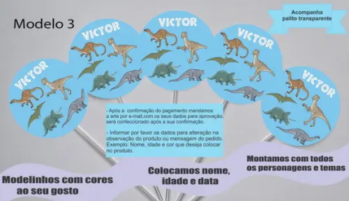 Topper -dinossauro
