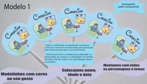 Topper -galinha Pintadinha