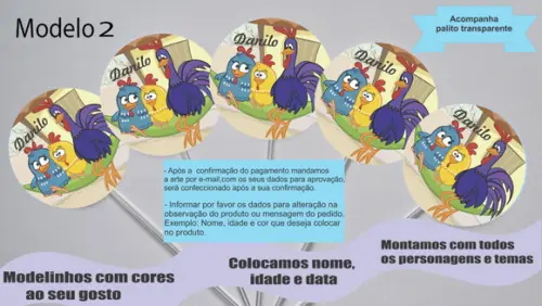 Topper -galinha Pintadinha