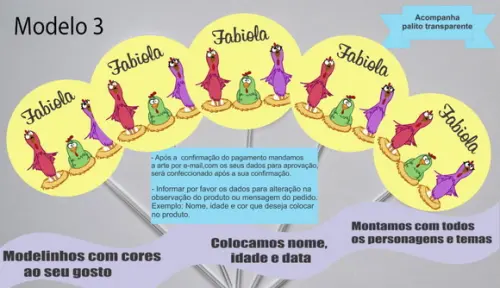 Topper -galinha Pintadinha