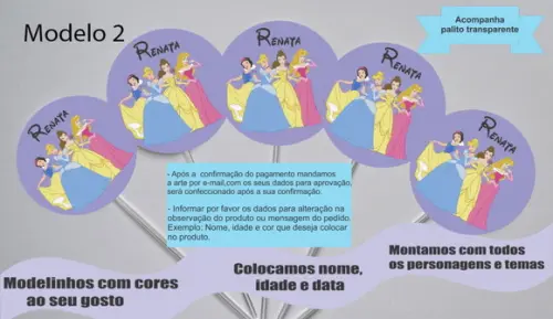 Topper -princesas