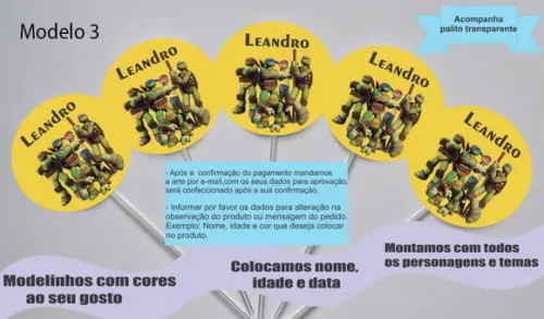 Topper -tartaruga Ninja