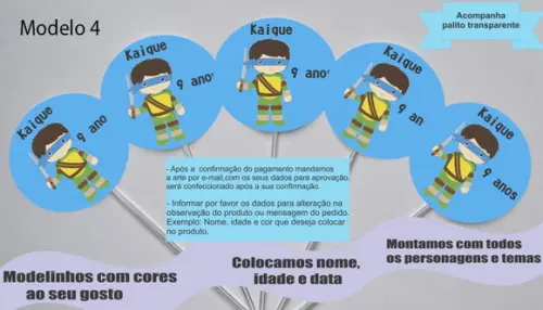 Topper -tartaruga Ninja