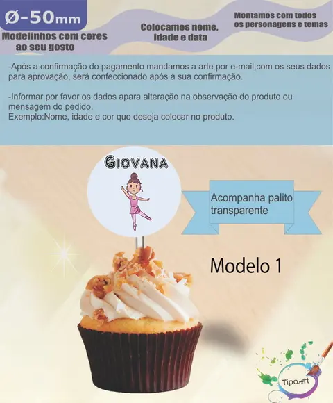 Topper 5 cm -bailarina