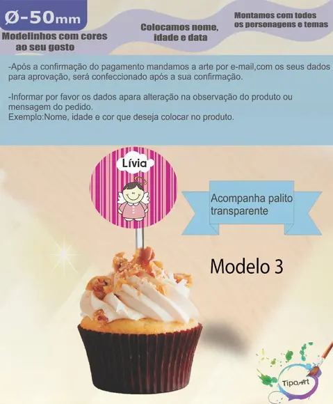Topper 5 cm -batizado