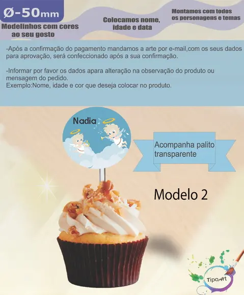 Topper 5 cm -batizado