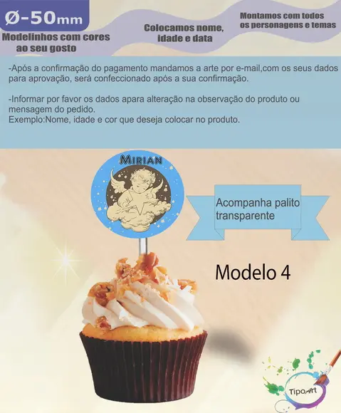 Topper 5 cm -batizado