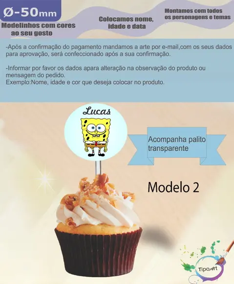 Topper 5 cm -bob Esponja