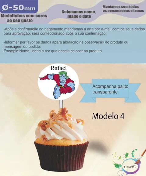 Topper 5 cm -capitão Planeta