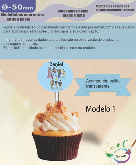 Topper 5 cm -capitão Planeta