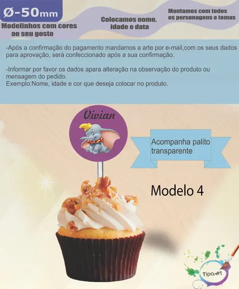 Topper 5 cm -dumbo