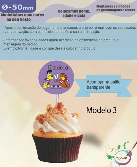 Topper 5 cm -garfield