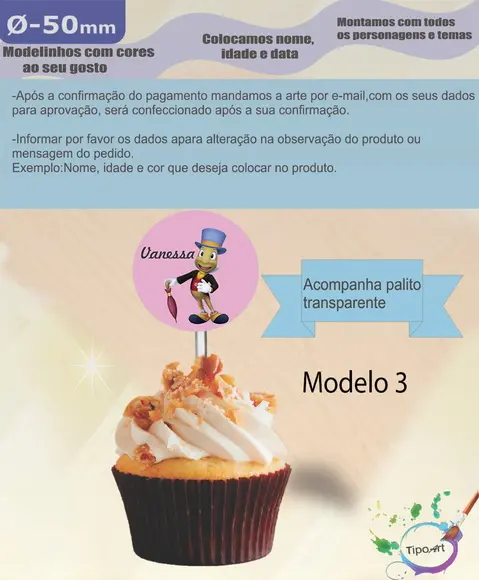 Topper 5 cm -grilo Falante