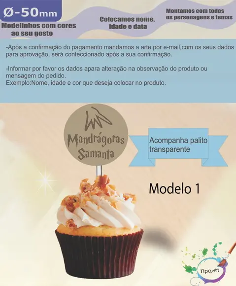 Topper 5 cm -harry Potter-modelo 2