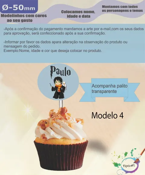 Topper 5 cm -harry Potter-modelo 1