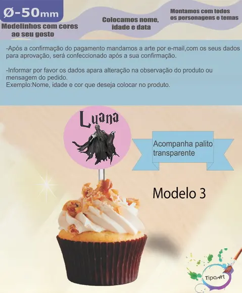 Topper 5 cm -harry Potter-modelo 2