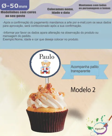 Topper 5 cm -marinheiro