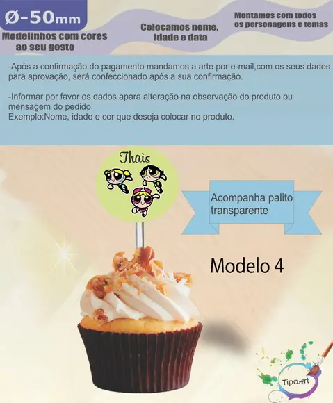 Topper 5 cm -meninas Poderosas