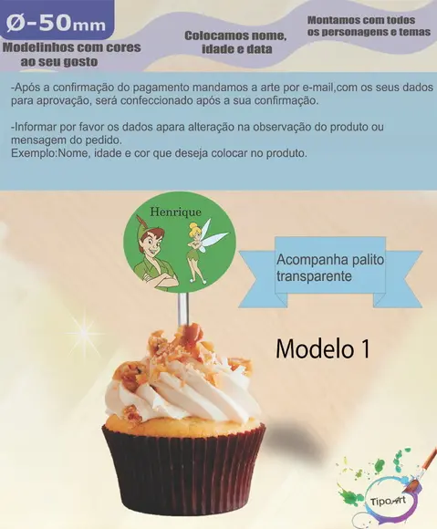 Topper 5 cm -peter Pan