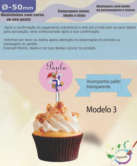 Topper 5 cm -pica Pau