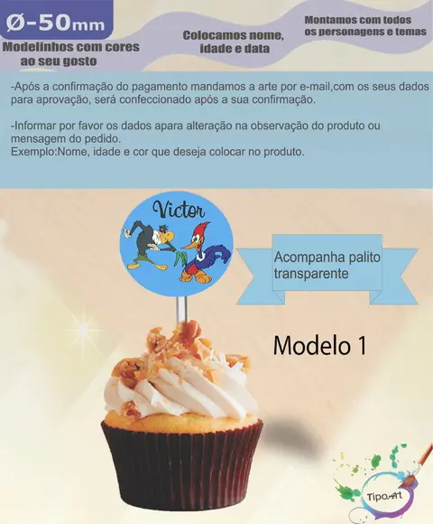 Topper 5 cm -pica Pau
