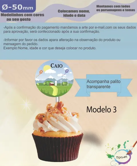 Topper 5 cm -pipa e Catavento