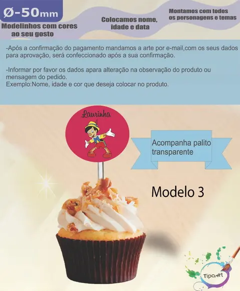 Topper 5 cm -pinoquio