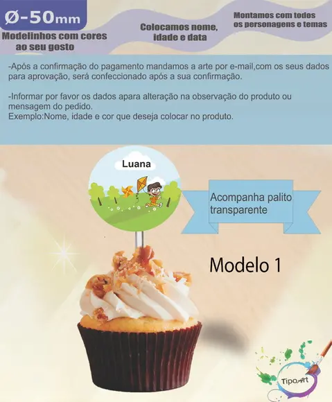 Topper 5 cm -pipa e Catavento